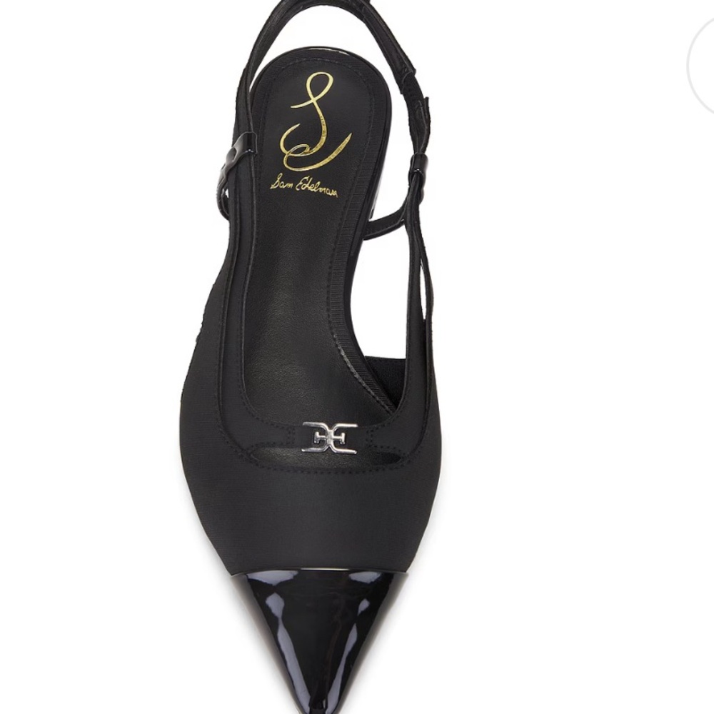 Sam Edelman Black Patent Slingback Heels